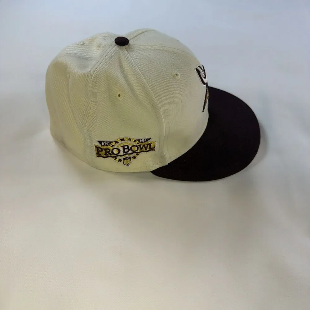 Minnesota Vikings New Era 59Fifty Hat 7 1/4 White & Red NFL Pro Bowl Fitted Cap